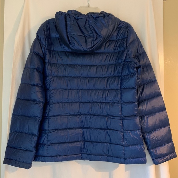 Calvin Klein royal blue packable lightweight down filled hooded jacket - Picture 5 of 7